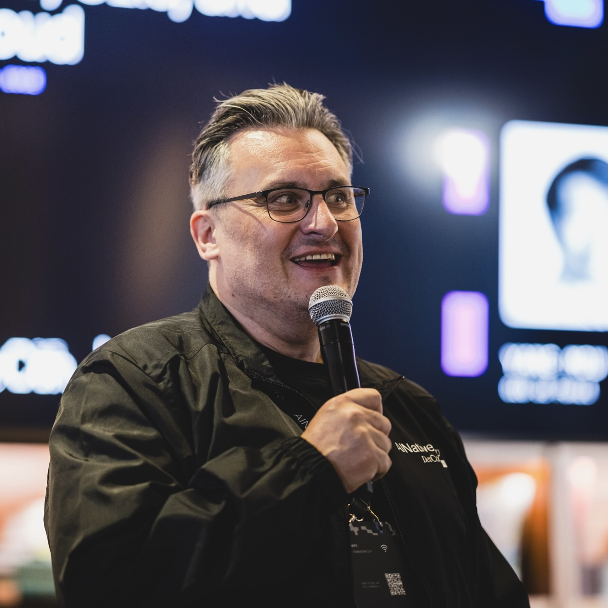 Headshot taken at AI Native DevCon in New York